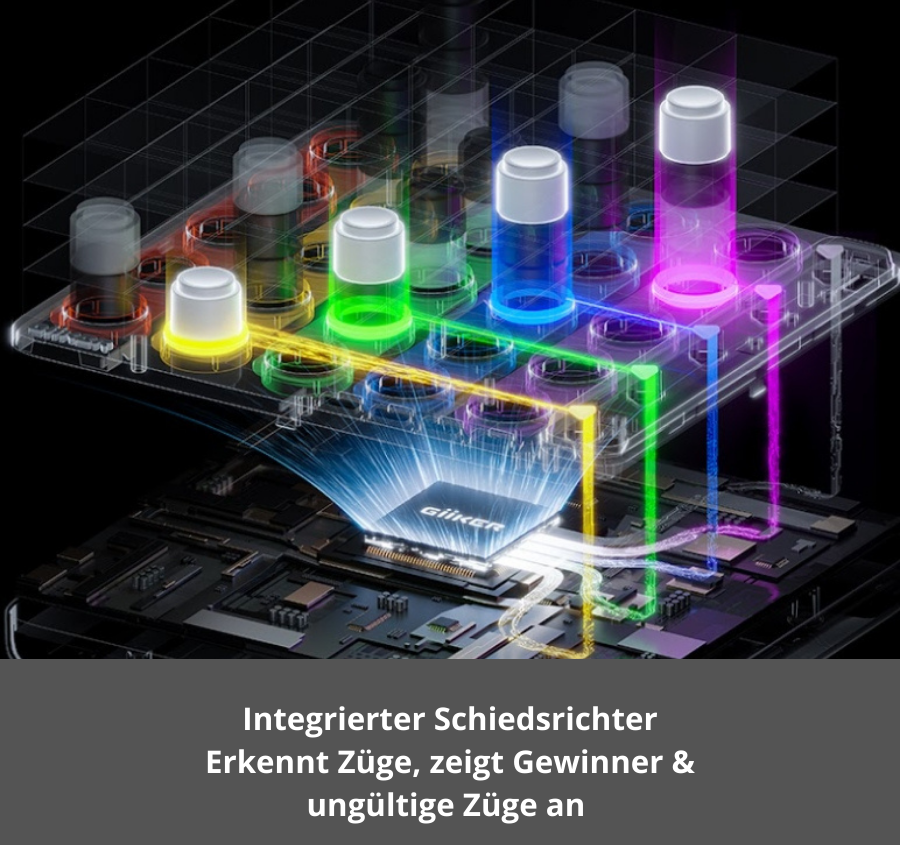 Integrierte Zugerkennung und Schiedsrichterfunktion des GiiKER Smart Four