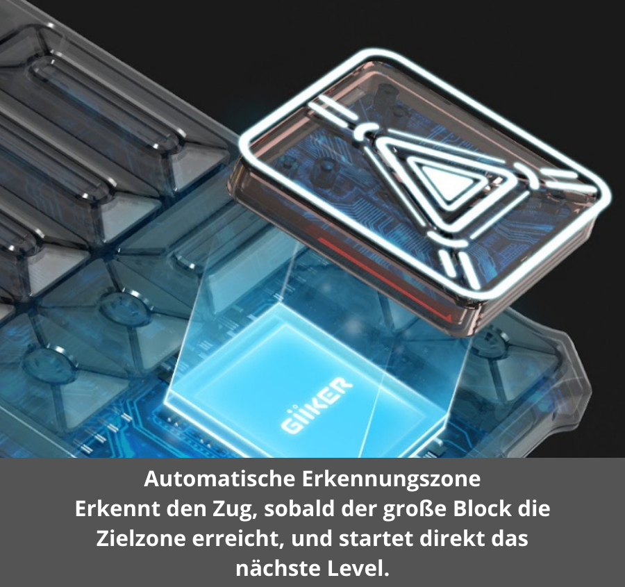 Roter Super Slide Zielstein über der automatischen Erkennungszone