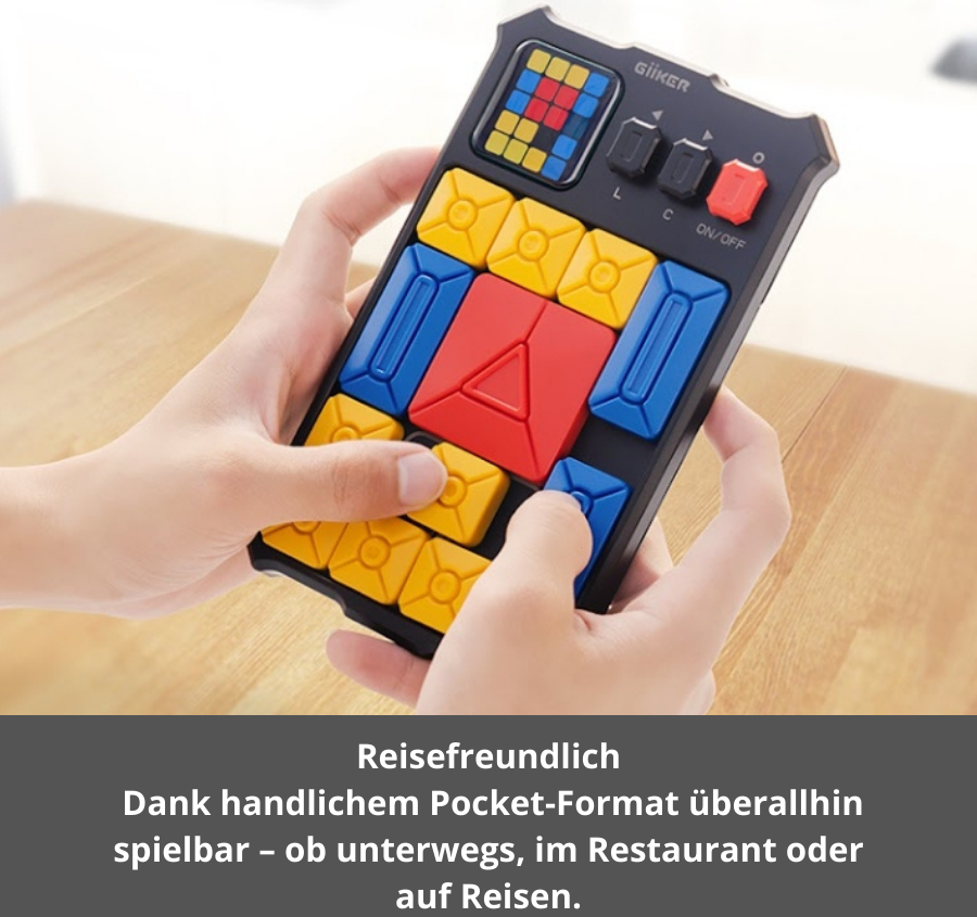 GiiKER Super Slide wird kompakt in den Händen gehalten