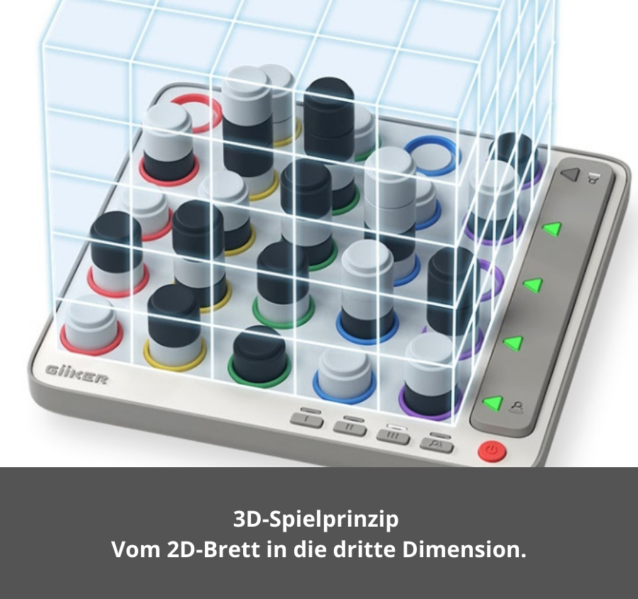 Dreidimensionales Spielraster von GiiKER Smart Four