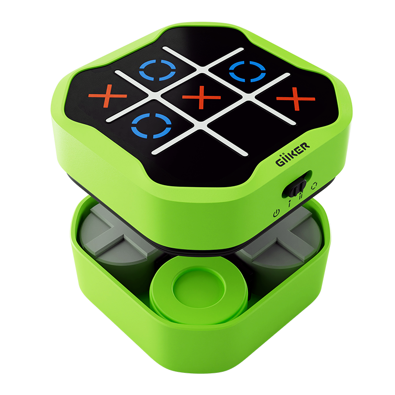 GiiKER Tic-Tac-Toe – Grüne Edition des interaktiven Strategiespiels mit moderner LED-Anzeige